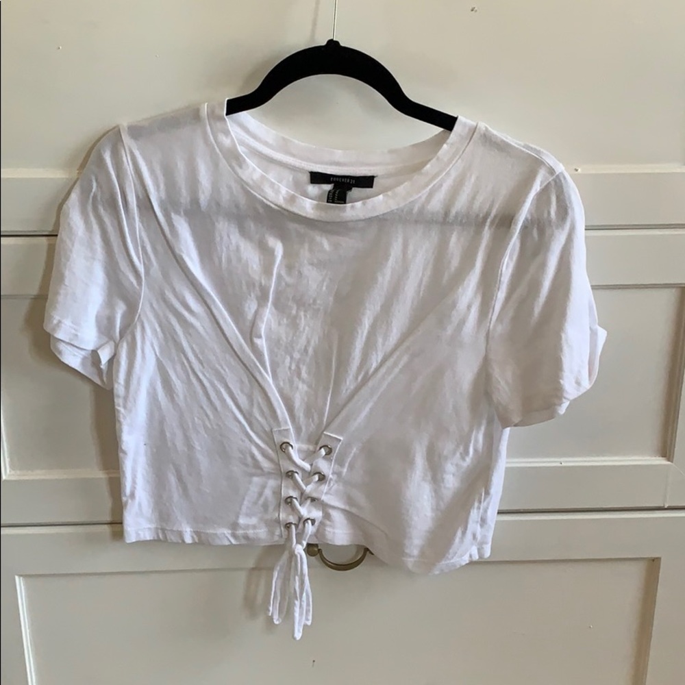 White crop top